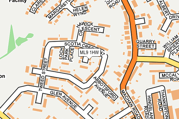 ML9 1HW map - OS OpenMap – Local (Ordnance Survey)