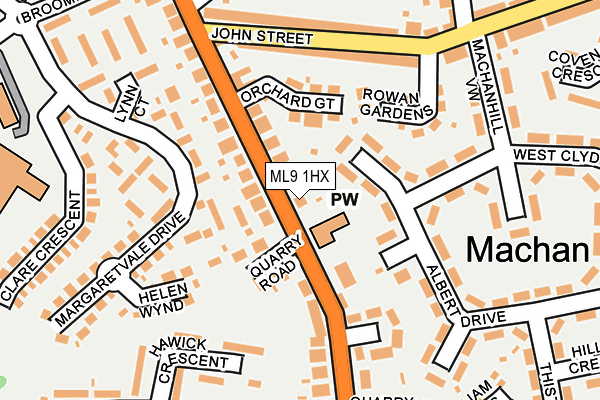 ML9 1HX map - OS OpenMap – Local (Ordnance Survey)
