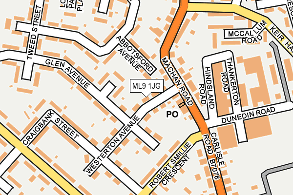 ML9 1JG map - OS OpenMap – Local (Ordnance Survey)
