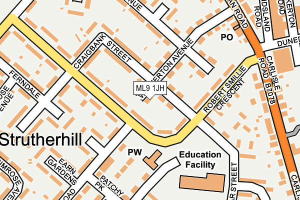 ML9 1JH map - OS OpenMap – Local (Ordnance Survey)