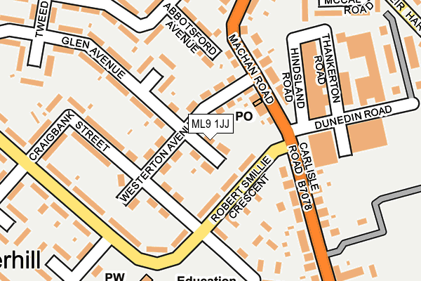 ML9 1JJ map - OS OpenMap – Local (Ordnance Survey)