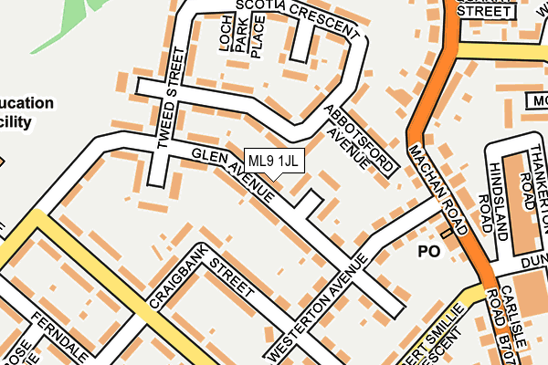 ML9 1JL map - OS OpenMap – Local (Ordnance Survey)