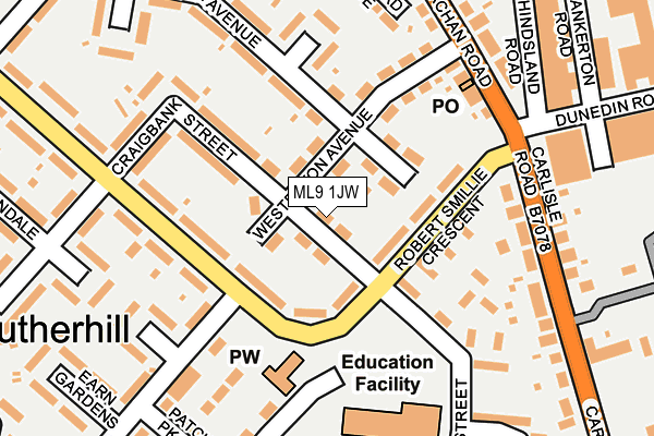 ML9 1JW map - OS OpenMap – Local (Ordnance Survey)