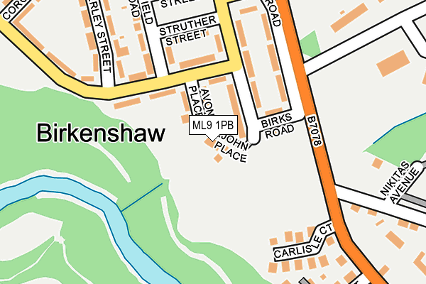 ML9 1PB map - OS OpenMap – Local (Ordnance Survey)