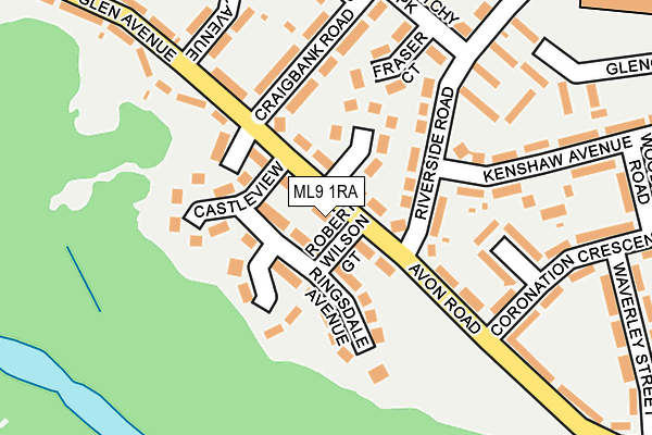 ML9 1RA map - OS OpenMap – Local (Ordnance Survey)