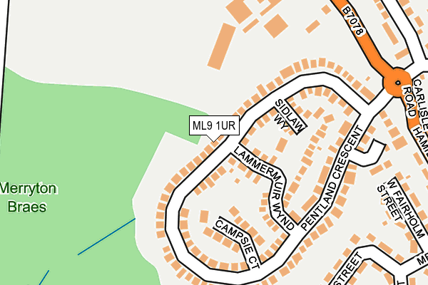 ML9 1UR map - OS OpenMap – Local (Ordnance Survey)