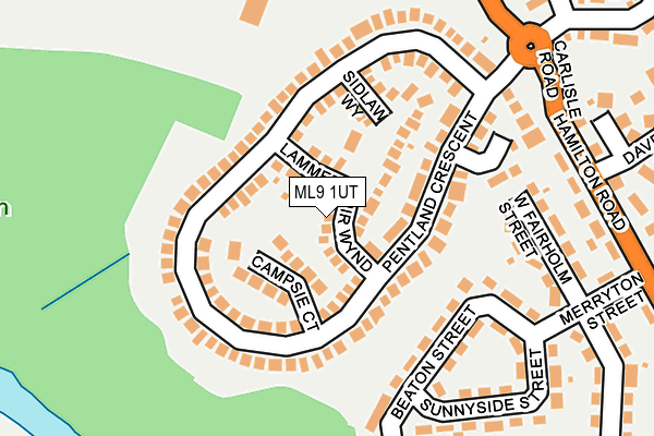 ML9 1UT map - OS OpenMap – Local (Ordnance Survey)