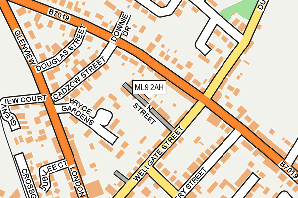 ML9 2AH map - OS OpenMap – Local (Ordnance Survey)