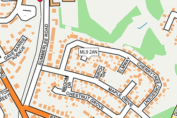 ML9 2AN map - OS OpenMap – Local (Ordnance Survey)