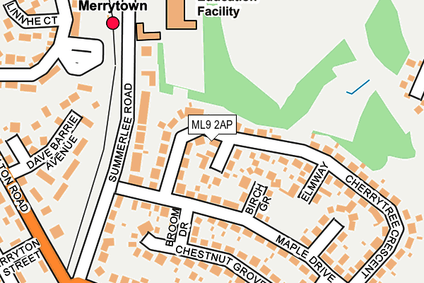 ML9 2AP map - OS OpenMap – Local (Ordnance Survey)