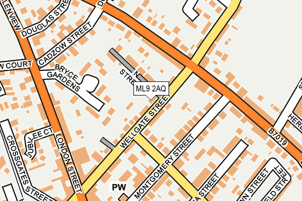 ML9 2AQ map - OS OpenMap – Local (Ordnance Survey)