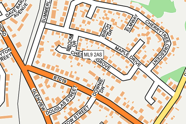 ML9 2AS map - OS OpenMap – Local (Ordnance Survey)