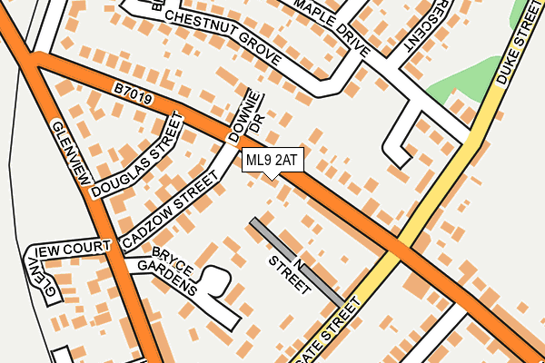 ML9 2AT map - OS OpenMap – Local (Ordnance Survey)