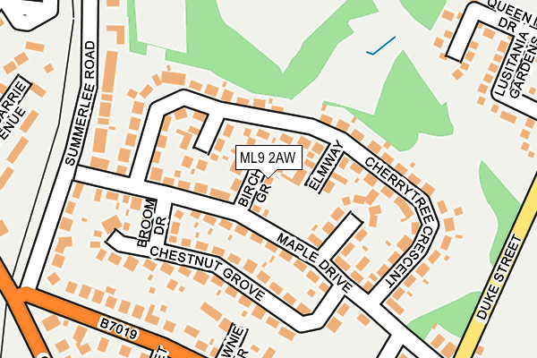 ML9 2AW map - OS OpenMap – Local (Ordnance Survey)