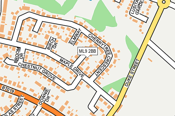 ML9 2BB map - OS OpenMap – Local (Ordnance Survey)