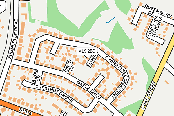 ML9 2BD map - OS OpenMap – Local (Ordnance Survey)