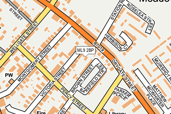 ML9 2BP map - OS OpenMap – Local (Ordnance Survey)