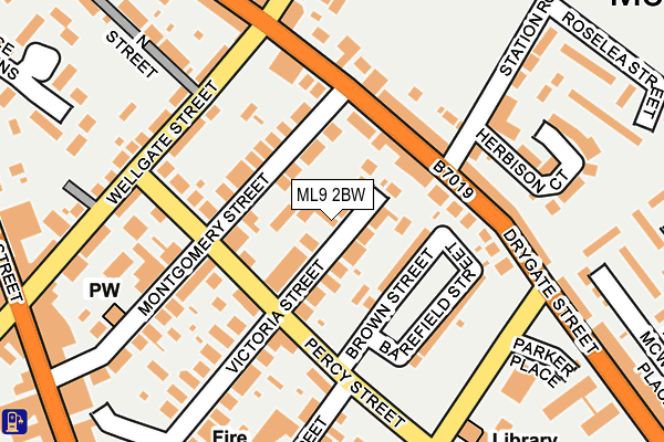 ML9 2BW map - OS OpenMap – Local (Ordnance Survey)