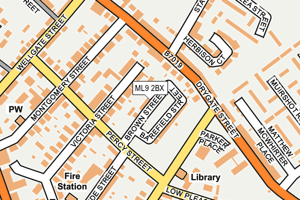 ML9 2BX map - OS OpenMap – Local (Ordnance Survey)