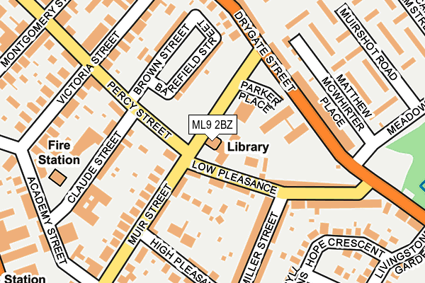 ML9 2BZ map - OS OpenMap – Local (Ordnance Survey)