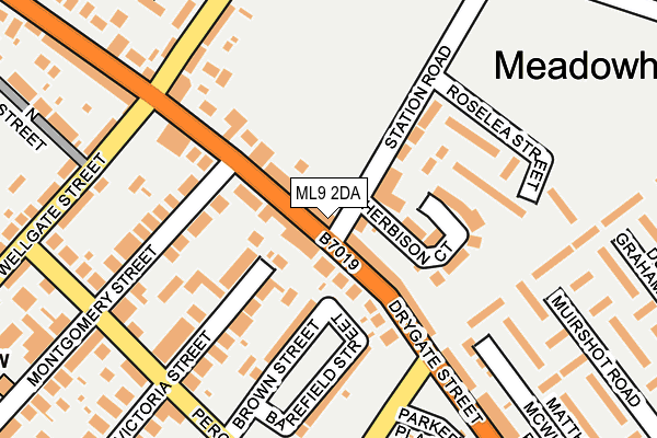 ML9 2DA map - OS OpenMap – Local (Ordnance Survey)