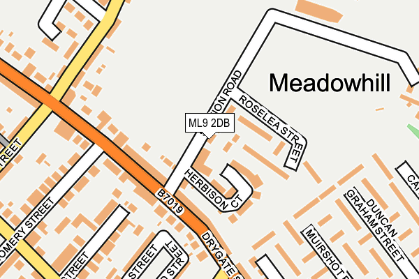 ML9 2DB map - OS OpenMap – Local (Ordnance Survey)