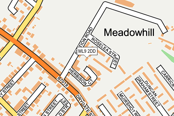 ML9 2DD map - OS OpenMap – Local (Ordnance Survey)