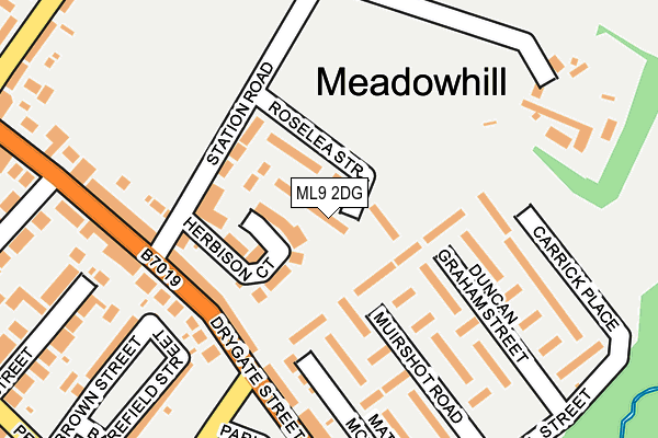 ML9 2DG map - OS OpenMap – Local (Ordnance Survey)