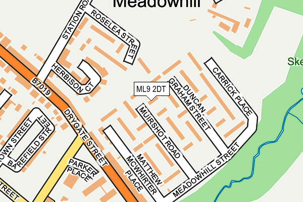 ML9 2DT map - OS OpenMap – Local (Ordnance Survey)