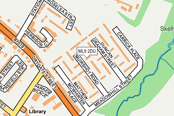 ML9 2DU map - OS OpenMap – Local (Ordnance Survey)