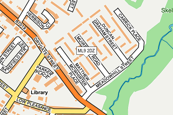 ML9 2DZ map - OS OpenMap – Local (Ordnance Survey)