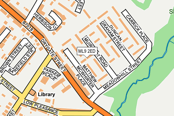ML9 2ED map - OS OpenMap – Local (Ordnance Survey)