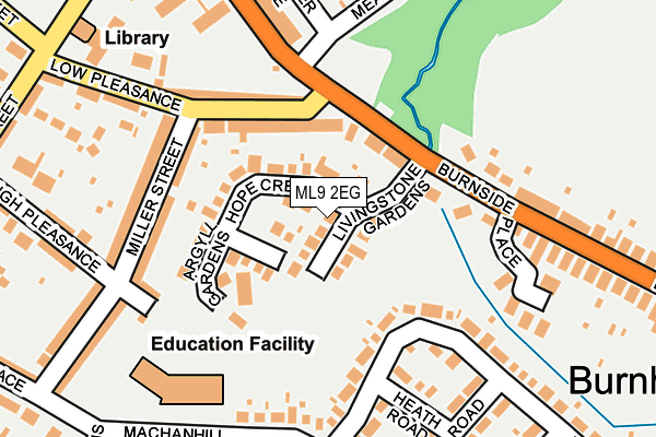 ML9 2EG map - OS OpenMap – Local (Ordnance Survey)
