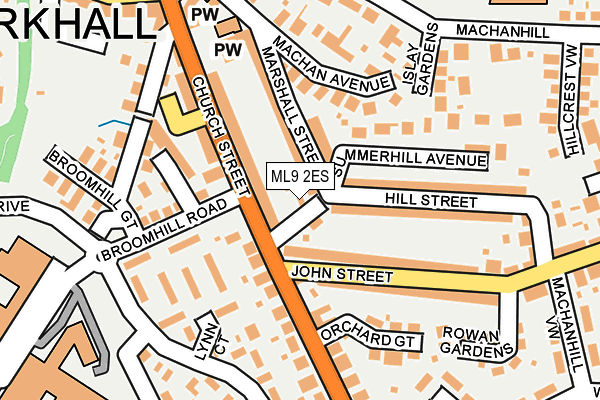 ML9 2ES map - OS OpenMap – Local (Ordnance Survey)