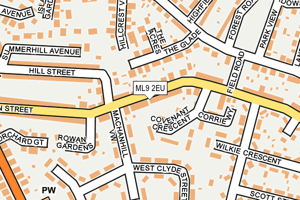 ML9 2EU map - OS OpenMap – Local (Ordnance Survey)