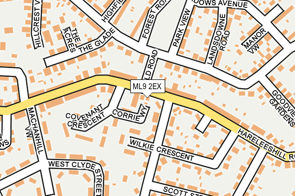 ML9 2EX map - OS OpenMap – Local (Ordnance Survey)