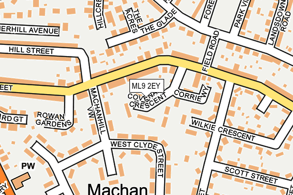 ML9 2EY map - OS OpenMap – Local (Ordnance Survey)
