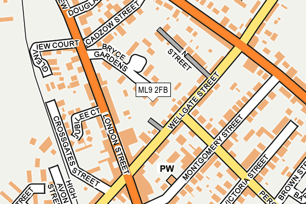 ML9 2FB map - OS OpenMap – Local (Ordnance Survey)