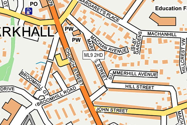 ML9 2HD map - OS OpenMap – Local (Ordnance Survey)