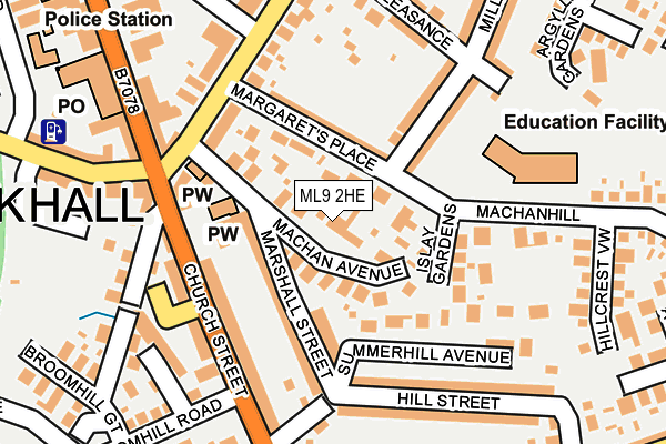 ML9 2HE map - OS OpenMap – Local (Ordnance Survey)