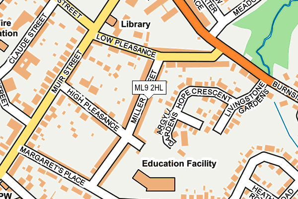 ML9 2HL map - OS OpenMap – Local (Ordnance Survey)