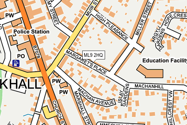 ML9 2HQ map - OS OpenMap – Local (Ordnance Survey)