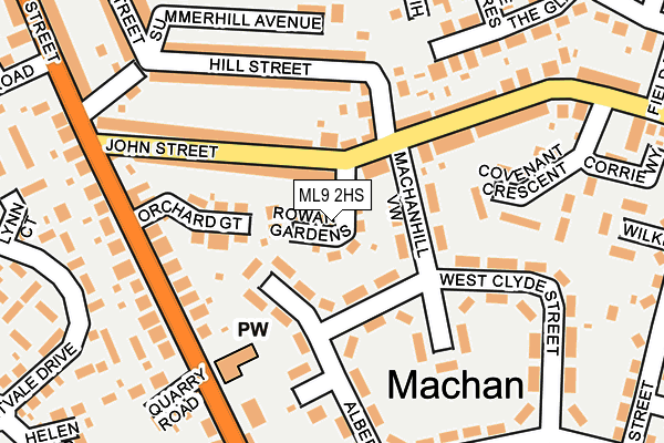 ML9 2HS map - OS OpenMap – Local (Ordnance Survey)