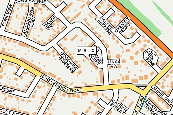 ML9 2JX map - OS OpenMap – Local (Ordnance Survey)