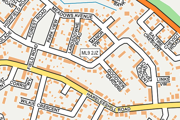 ML9 2JZ map - OS OpenMap – Local (Ordnance Survey)