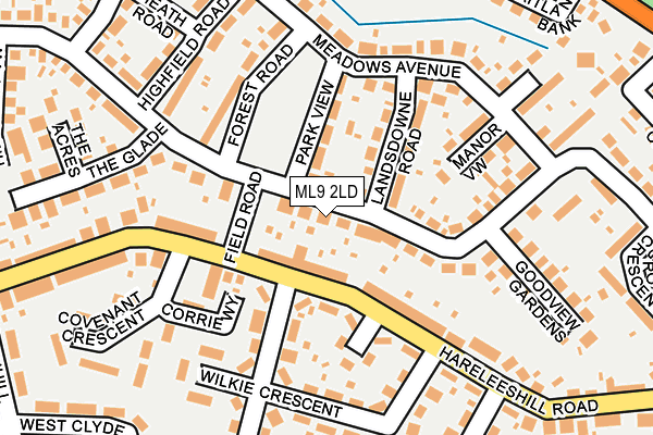 ML9 2LD map - OS OpenMap – Local (Ordnance Survey)