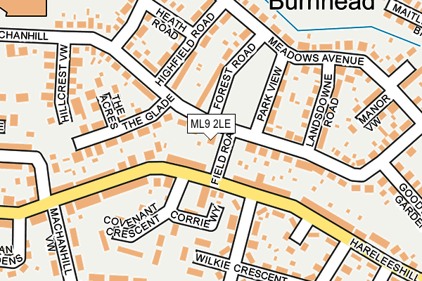 ML9 2LE map - OS OpenMap – Local (Ordnance Survey)