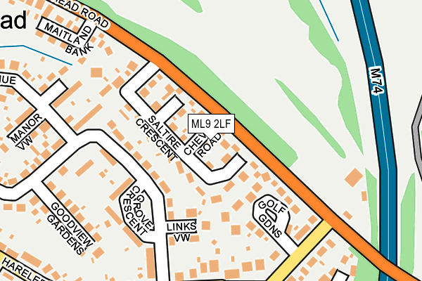 ML9 2LF map - OS OpenMap – Local (Ordnance Survey)