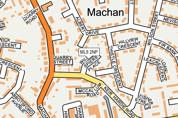 ML9 2NP map - OS OpenMap – Local (Ordnance Survey)