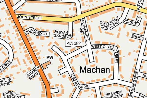 ML9 2PP map - OS OpenMap – Local (Ordnance Survey)